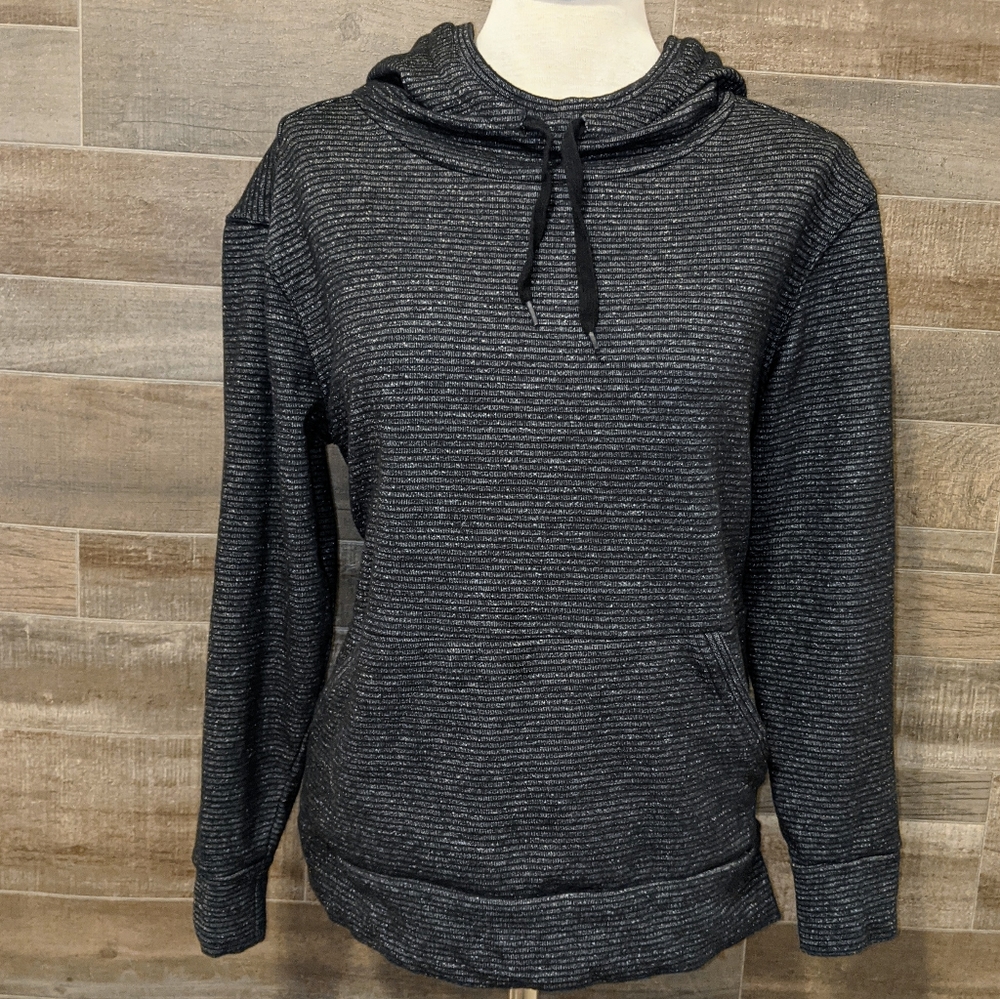 Champion Elite Striped Hoodie Sweatshirt Sz Medium